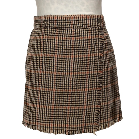 Urban Outfitters Dresses & Skirts - Urban Outfitters Wool Plaid Wrap Mini Skirt
